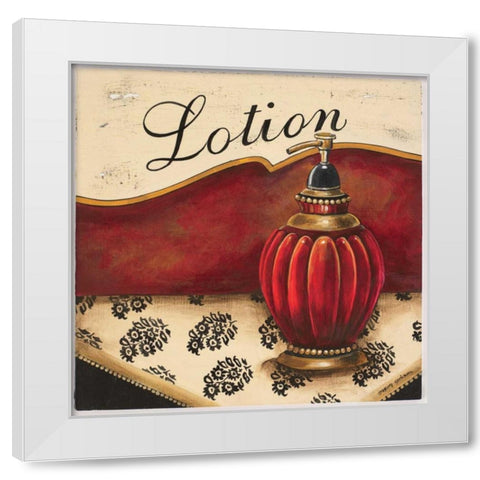 Lotion White Modern Wood Framed Art Print by Gorham, Gregory