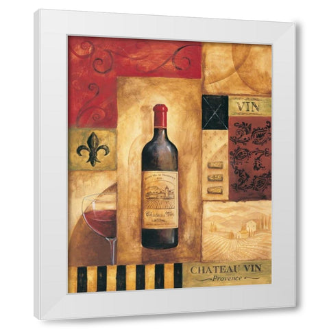 Chateau Vin White Modern Wood Framed Art Print by Gorham, Gregory