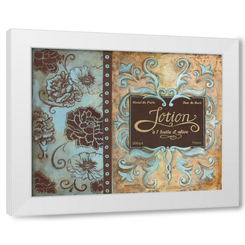 Lotion de Paris White Modern Wood Framed Art Print by Gorham, Gregory