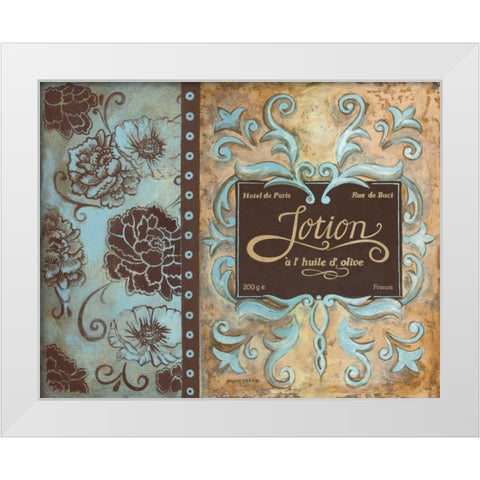 Lotion de Paris White Modern Wood Framed Art Print by Gorham, Gregory