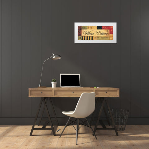 Wine Cellar White Modern Wood Framed Art Print by Gorham, Gregory
