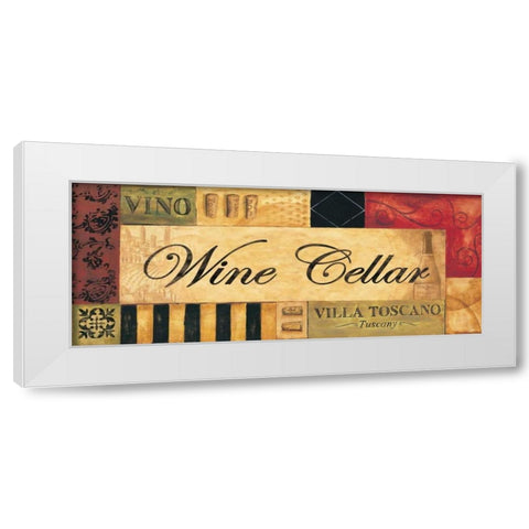 Wine Cellar White Modern Wood Framed Art Print by Gorham, Gregory