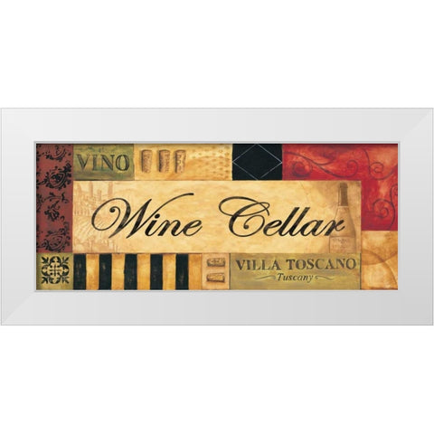 Wine Cellar White Modern Wood Framed Art Print by Gorham, Gregory