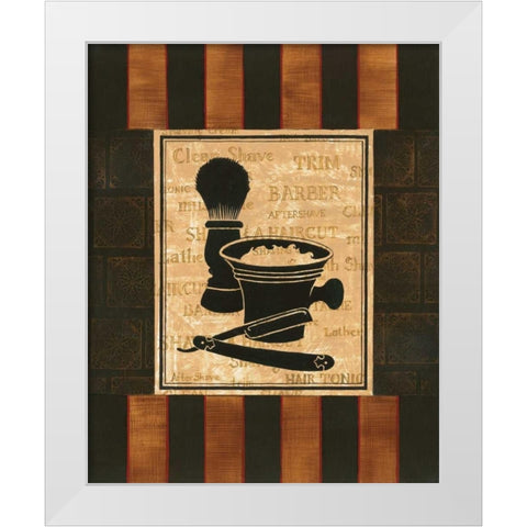 Shaving White Modern Wood Framed Art Print by Gorham, Gregory