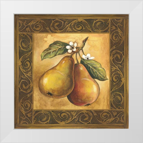 Pear Orchard White Modern Wood Framed Art Print by Gorham, Gregory
