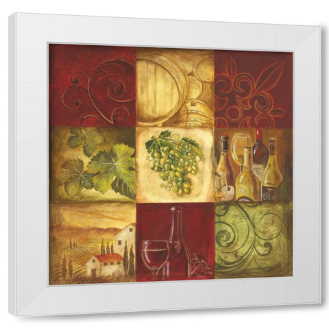 Tuscan Wine I White Modern Wood Framed Art Print by Gorham, Gregory