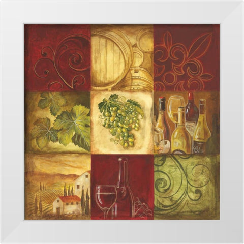 Tuscan Wine I White Modern Wood Framed Art Print by Gorham, Gregory