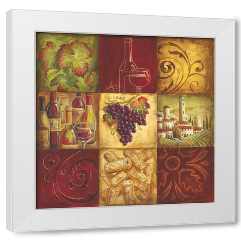 Tuscan Wine II White Modern Wood Framed Art Print by Gorham, Gregory