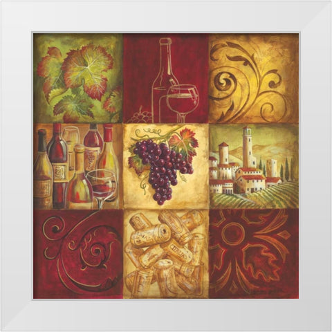 Tuscan Wine II White Modern Wood Framed Art Print by Gorham, Gregory