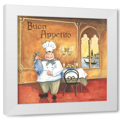 Chef II White Modern Wood Framed Art Print by Gorham, Gregory