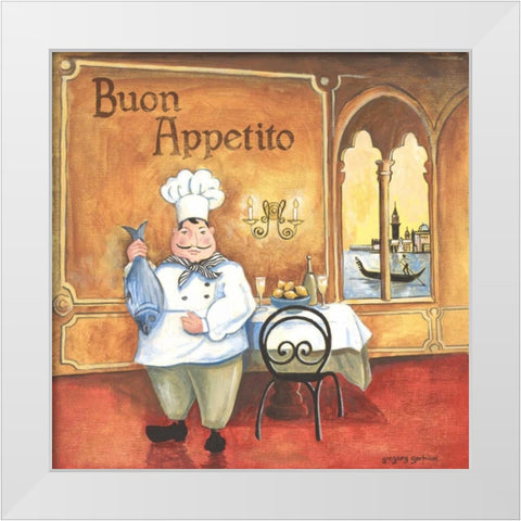 Chef II White Modern Wood Framed Art Print by Gorham, Gregory