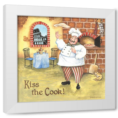 Chef IV White Modern Wood Framed Art Print by Gorham, Gregory