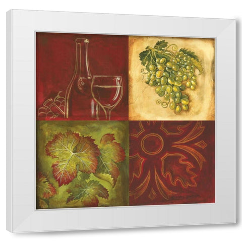 Wine Collage I White Modern Wood Framed Art Print by Gorham, Gregory