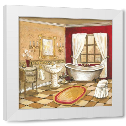 Florentine Bath White Modern Wood Framed Art Print by Gorham, Gregory