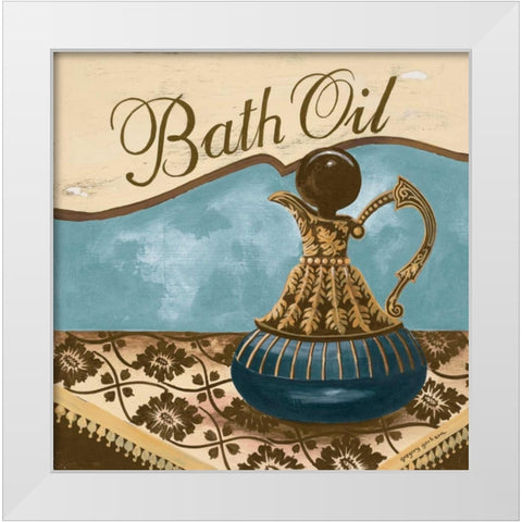 Bath Accessories II White Modern Wood Framed Art Print by Gorham, Gregory