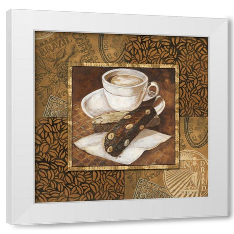 Coffee I White Modern Wood Framed Art Print by Gorham, Gregory