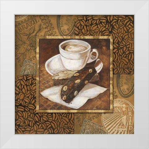 Coffee I White Modern Wood Framed Art Print by Gorham, Gregory