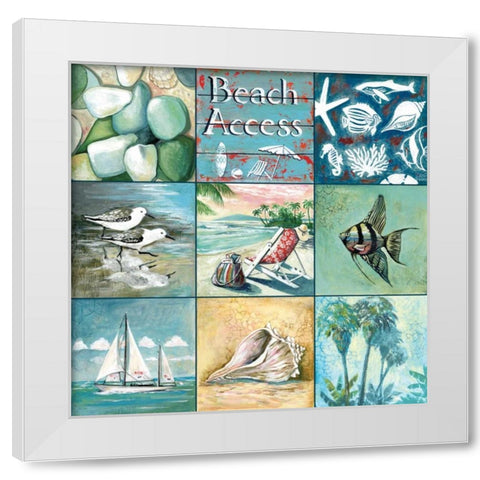Beach Access White Modern Wood Framed Art Print by Gorham, Gregory