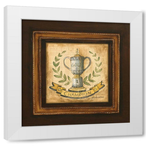 Golf Champion White Modern Wood Framed Art Print by Gorham, Gregory