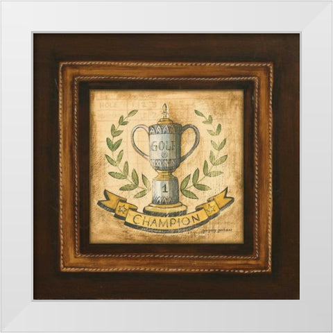 Golf Champion White Modern Wood Framed Art Print by Gorham, Gregory