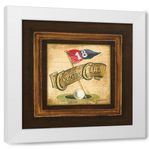Golf Country Club White Modern Wood Framed Art Print by Gorham, Gregory