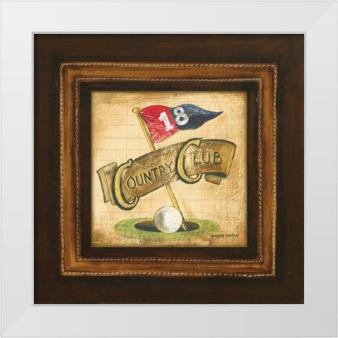Golf Country Club White Modern Wood Framed Art Print by Gorham, Gregory