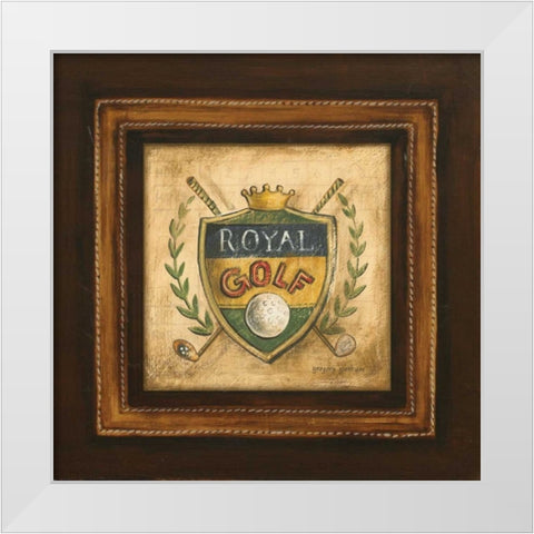Golf Royal White Modern Wood Framed Art Print by Gorham, Gregory