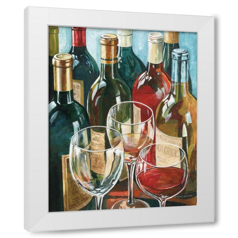 Wine Reflections I White Modern Wood Framed Art Print by Gorham, Gregory