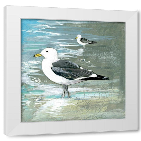 Sea Birds I White Modern Wood Framed Art Print by Gorham, Gregory