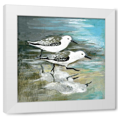 Sea Birds II White Modern Wood Framed Art Print by Gorham, Gregory