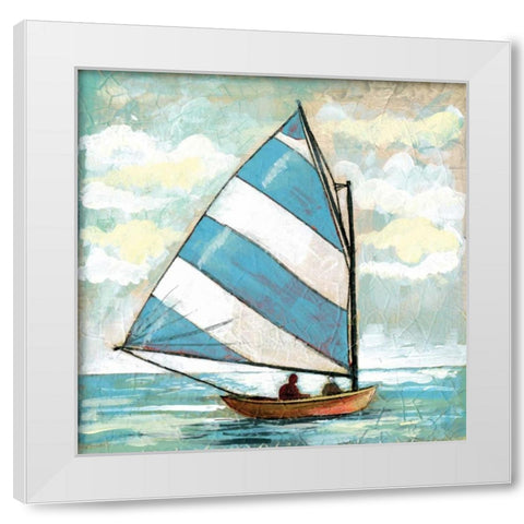 Sailboats I White Modern Wood Framed Art Print by Gorham, Gregory