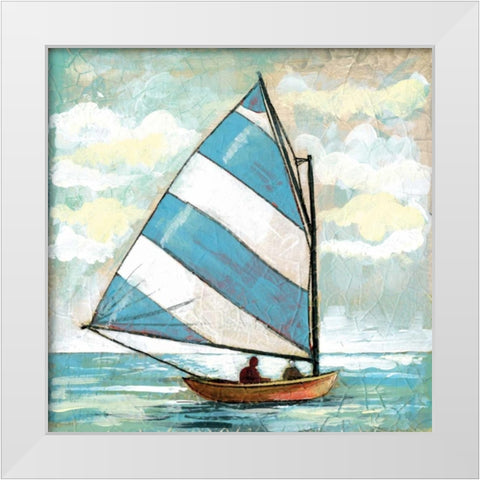 Sailboats I White Modern Wood Framed Art Print by Gorham, Gregory