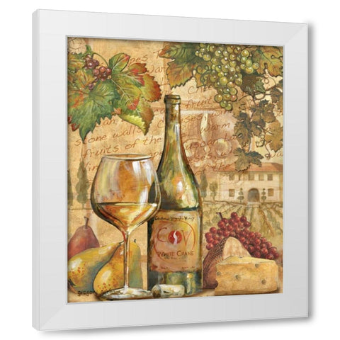Wine Collage II White Modern Wood Framed Art Print by Gorham, Gregory