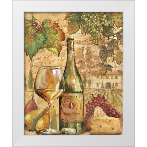 Wine Collage II White Modern Wood Framed Art Print by Gorham, Gregory
