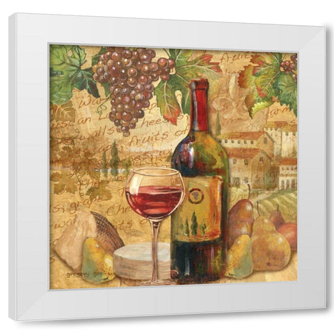Chianti Abundance White Modern Wood Framed Art Print by Gorham, Gregory