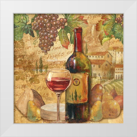 Chianti Abundance White Modern Wood Framed Art Print by Gorham, Gregory
