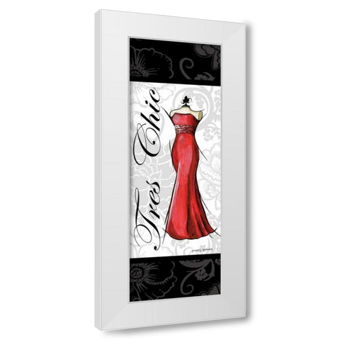 Tres Chic White Modern Wood Framed Art Print by Gorham, Gregory