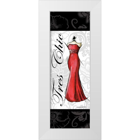 Tres Chic White Modern Wood Framed Art Print by Gorham, Gregory