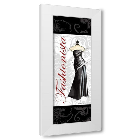 Fashionista White Modern Wood Framed Art Print by Gorham, Gregory