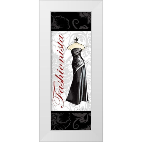 Fashionista White Modern Wood Framed Art Print by Gorham, Gregory