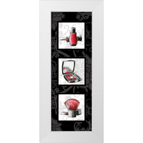 Fashion Trio I White Modern Wood Framed Art Print by Gorham, Gregory
