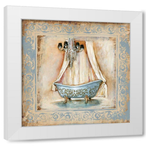 Elegant Bath I White Modern Wood Framed Art Print by Gorham, Gregory
