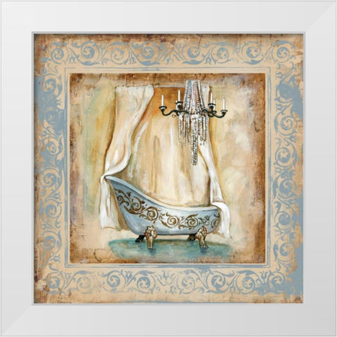 Elegant Bath II White Modern Wood Framed Art Print by Gorham, Gregory