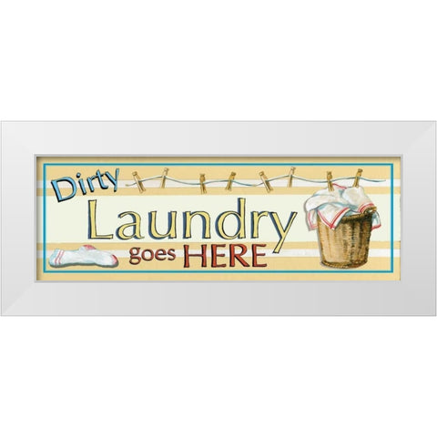 Dirty Laundry White Modern Wood Framed Art Print by Gorham, Gregory