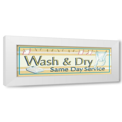 Wash and Dry White Modern Wood Framed Art Print by Gorham, Gregory