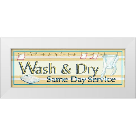 Wash and Dry White Modern Wood Framed Art Print by Gorham, Gregory