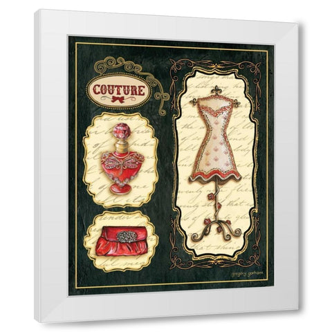 Paris Boutique En Rouge II White Modern Wood Framed Art Print by Gorham, Gregory