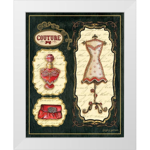 Paris Boutique En Rouge II White Modern Wood Framed Art Print by Gorham, Gregory