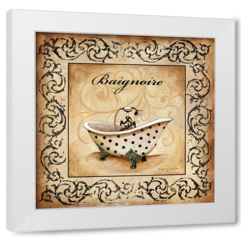Classic Baignoire White Modern Wood Framed Art Print by Gorham, Gregory