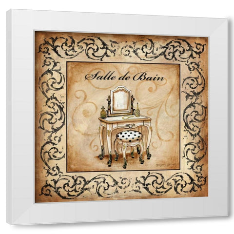 Classic Salle De Bain White Modern Wood Framed Art Print by Gorham, Gregory